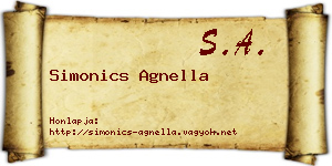 Simonics Agnella névjegykártya